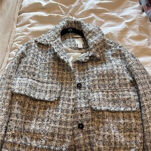H&M Textured Tweed Blazer